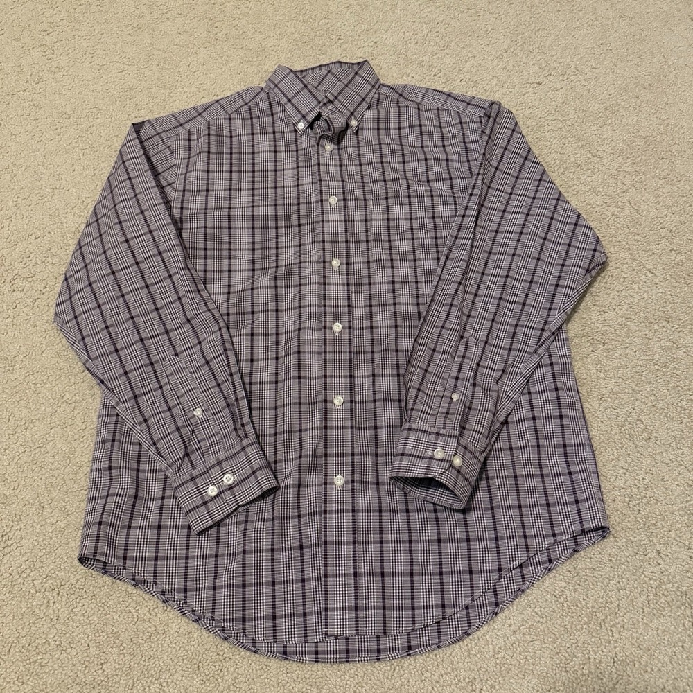Gold Label Roundtree York Long Sleeve Perfect Performance Button Down Men's M